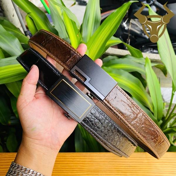 Thắt lưng da cá sấu FAA9B2 sang trọng, bền bỉ, cao cấp, lịch lãm.