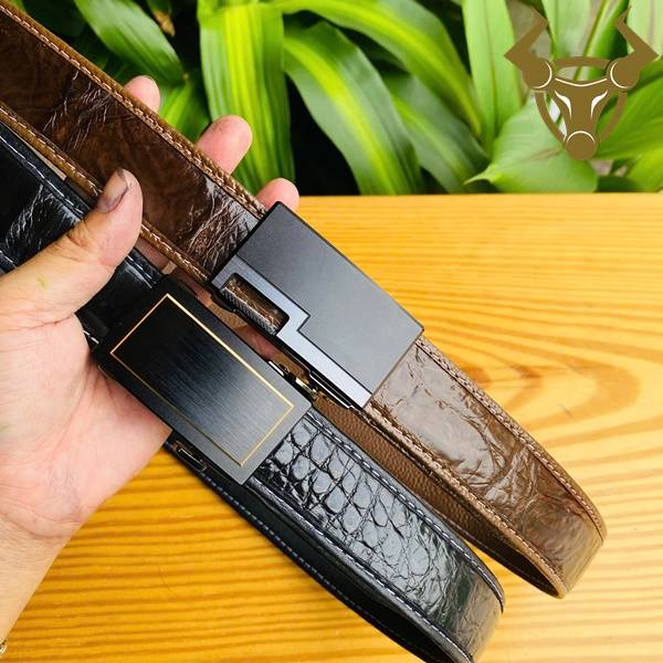 Thắt lưng da cá sấu FAA9B2 lịch lãm, sang trọng, bền bỉ, cao cấp.