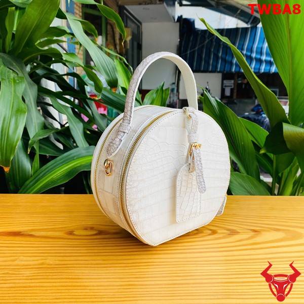 Túi xách tròn thời trang nữ da cá sấu TWBA8.