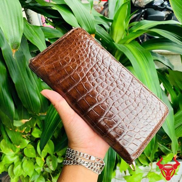 Ví 1 khuôn lồi da cá sấu cao cấp.