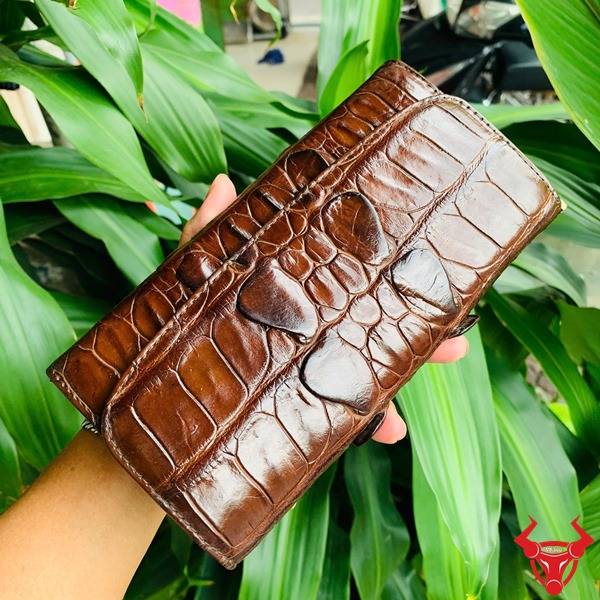 Ví 3 gấp nữ da cá sấu cao cấp.