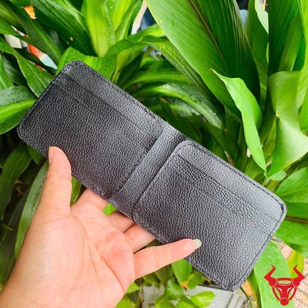 Ví sen VTAA8 da bụng cá sấu đen cao cấp.