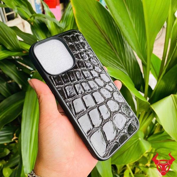 Ốp lưng da cá sấu iPhone 14-15-16 Pro Max.