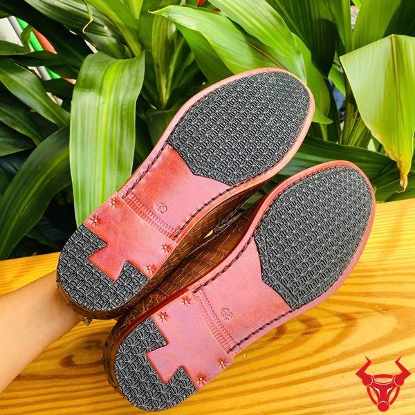 Giày tây nam da cá sấu GCA1 màu nâu đất sang trọng.