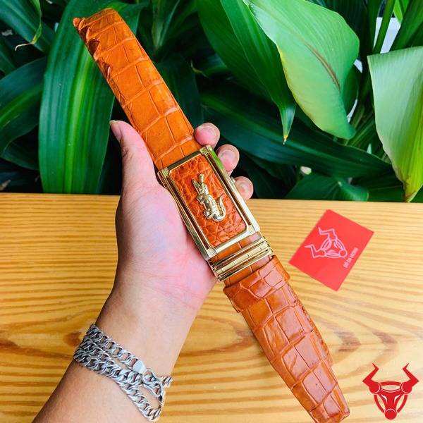 Thắt lưng TLA4B2 bò cam sang trọng.