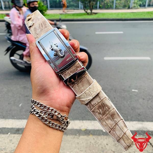 Thắt Lưng Da Cá Sấu Bạch Tạng Thật 100% – Đẳng Cấp Nam Giới Thắt lưng cá sấu bạch tạng thật 100% khóa hợp kim cao cấp.