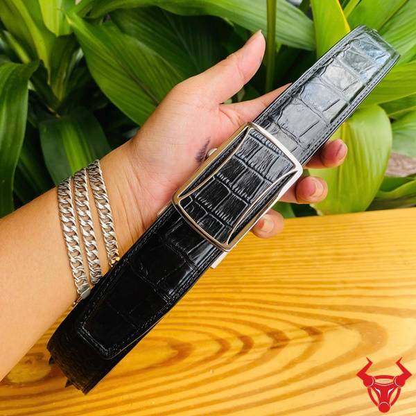 Thắt Lưng Da Cá Sấu Bản Rộng 4cm Khóa Inox Cao Cấp TSK133 Thắt lưng da cá sấu gù bản rộng 4cm TSK133.