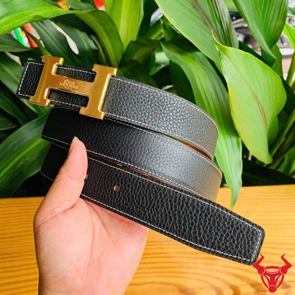 Thắt lưng da bò TLK16 mặt khóa đồng sang trọng dành cho doanh nhân.