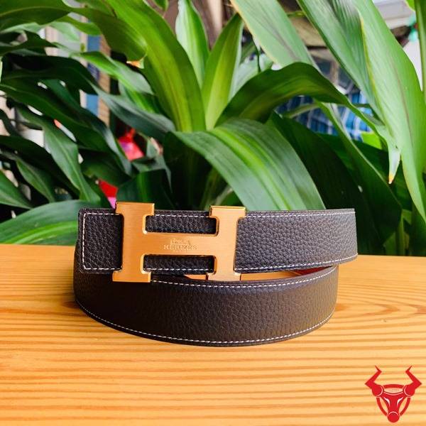 Thắt lưng TLK16 da bò thật với thiết kế chữ H tinh tế.