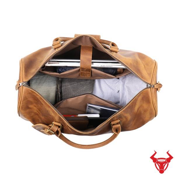 Túi xách du lịch da bò sáp size lớn cao cấp