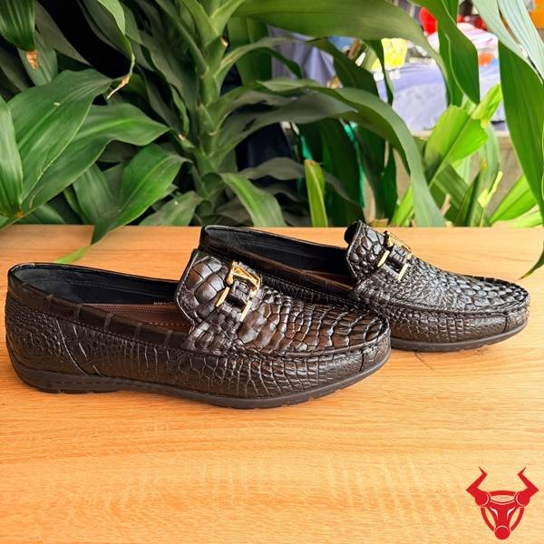 Giày Da Cá Sấu Thủ Công Sang Trọng GCA5 Giày da cá sấu chế tác thủ công tinh xảo.