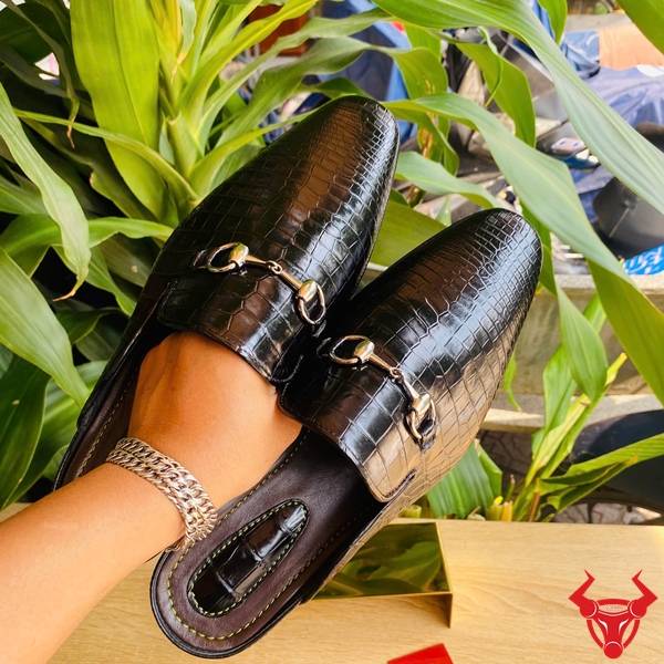 Giày sục da bụng cá sấu thật