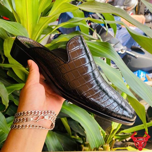 Giày sục da cá sấu bền đẹp cao cấp