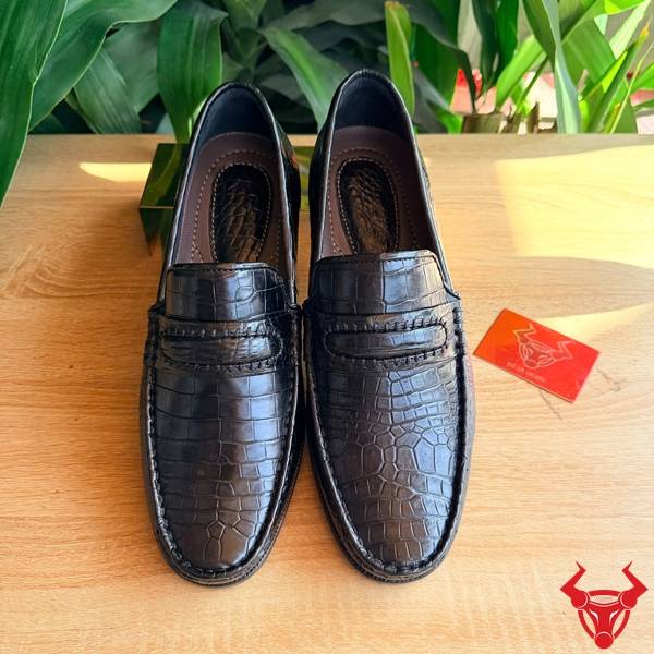 Giày Lười Da Cá Sấu GCA8 Tinh Xảo Giày da cá sấu bụng GCA8 sang trọng