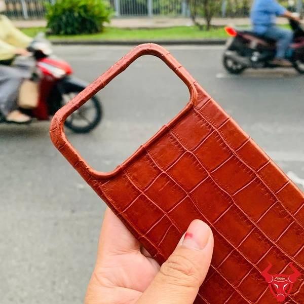 Ốp lưng da cá sấu da bụng ELAA8 cao cấp