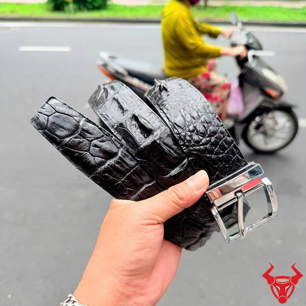 Thắt lưng nam da cá sấu bản 4cm TLA4B4 cao cấp