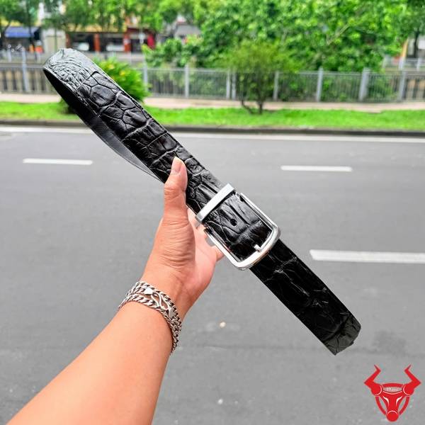 Thắt lưng da cá sấu bản 4cm TLA4B4 phong cách nam tính