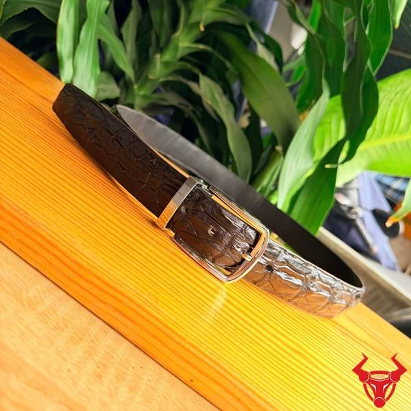 Thắt lưng da cá sấu TLA4B4 khóa kim bản 4cm
