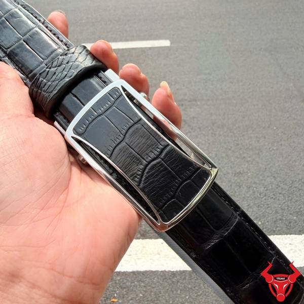 Thắt Lưng Liền Da Bụng Cá Sấu TSK133 Thắt lưng nam da bụng cá sấu cao cấp.
