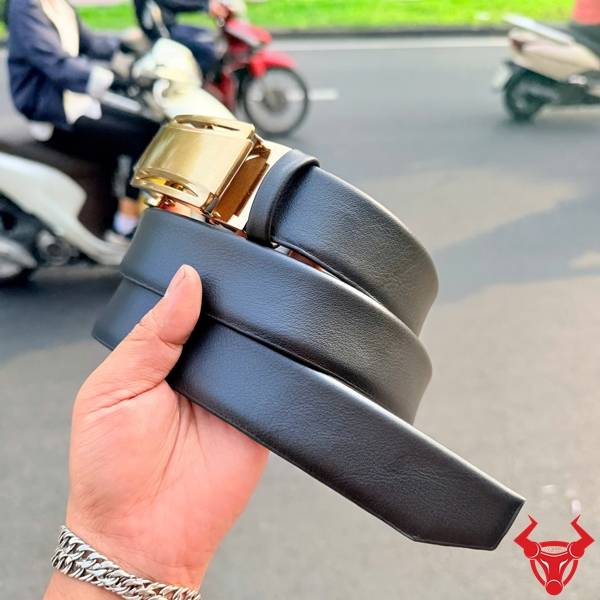 Thắt lưng da bò Nappa khóa tự động TLRN05 cho nam.