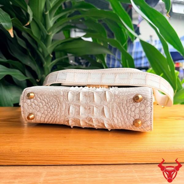 Túi Nam Cao Cấp Da Cá Sấu Bạch Tạng TICA4-A Túi xách nam da gù cá sấu bạch tạng TICA4-A.