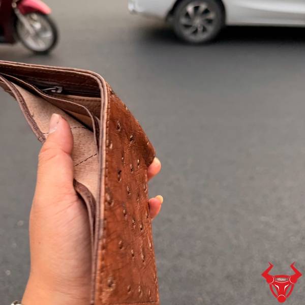 Ví nam da bụng đà điểu bền đẹp