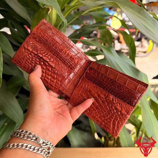 Ví Da Cá Sấu Thật 2 Mặt Phong Cách Bản Lĩnh Ví nam da cá sấu thật phong cách doanh nhân