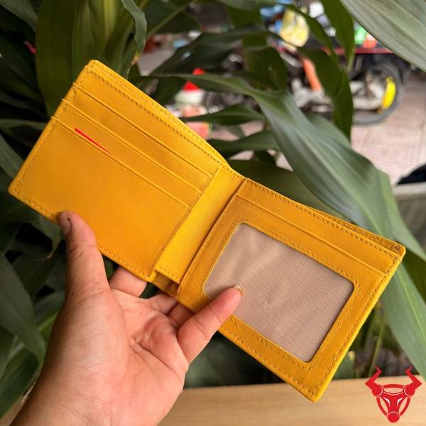 Ví Nam Da Cá Sấu Thái Lan Màu Vàng Chanh Thời Trang Ví da cá sấu VBA8-TL sang trọng màu vàng chanh