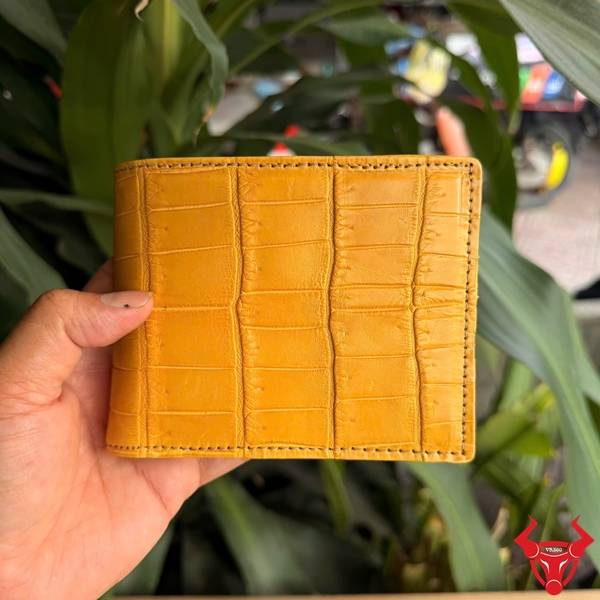 Ví Nam Da Cá Sấu Thái Lan VBA8-TL Cao Cấp Màu Vàng Chanh Ví nam da cá sấu VBA8-TL cao cấp màu vàng chanh