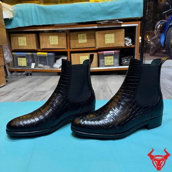 Giày Chelsea boot da cá sấu GEA8 phong cách trẻ trung năng động