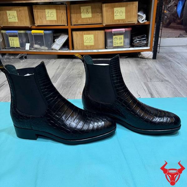 Giày Chelsea boot da cá sấu GEA8 đẳng cấp thời trang