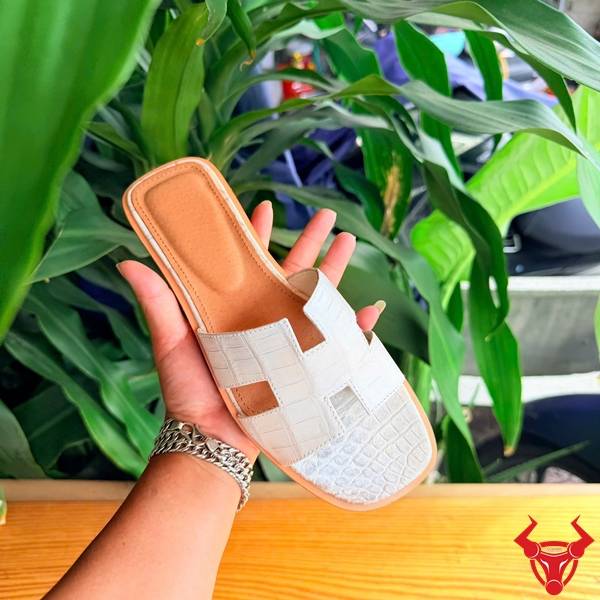 Dép nữ da cá sấu DJBA9 êm ái sang trọng