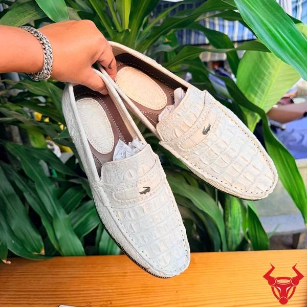 Giày tây da cá sấu gai lưng cao cấp lịch lãm