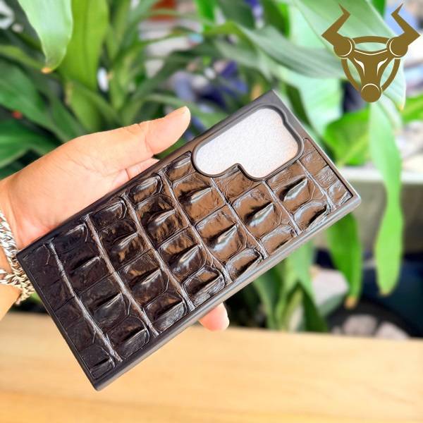 Ốp da cá sấu OSBA1 thời trang cho Samsung S24 Ultra