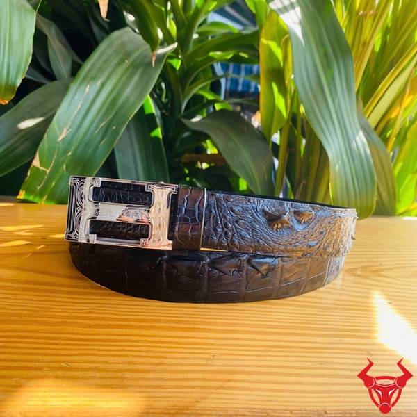 Thắt lưng da cá sấu gù khóa ray TSK105 sang trọng