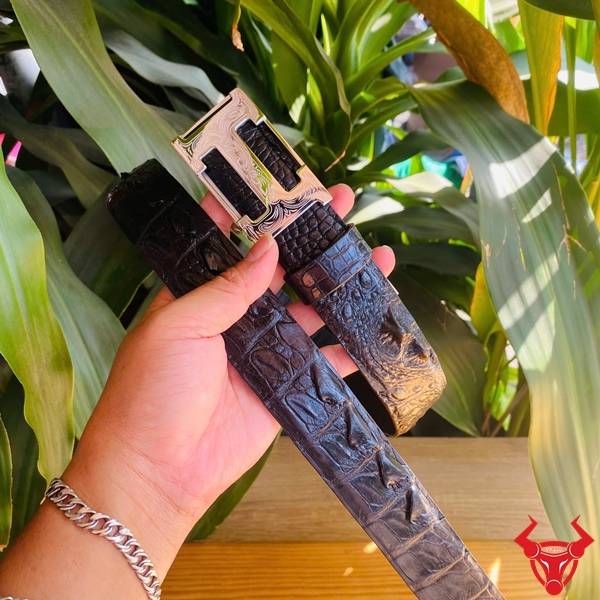 Thắt lưng da cá sấu gù TSK105 sang trọng lịch lãm