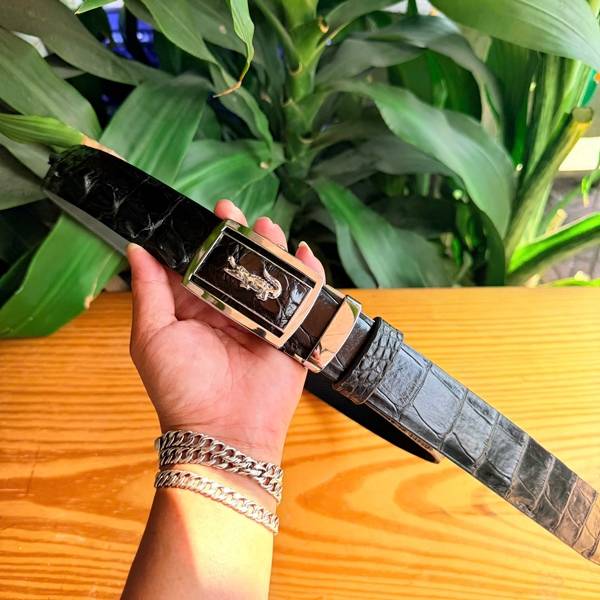 Mẫu Thắt Lưng Nam TLA4B4 Da Cá Sấu Thật Lịch Lãm 4cm Mẫu thắt lưng da cá sấu TLA4B4 lịch lãm cho nam giới.