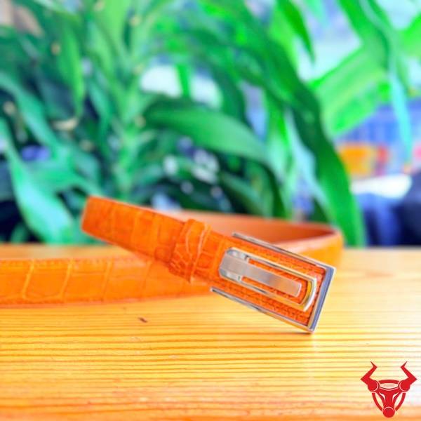 Thắt lưng da cá sấu dây liền TSK131-A cao cấp