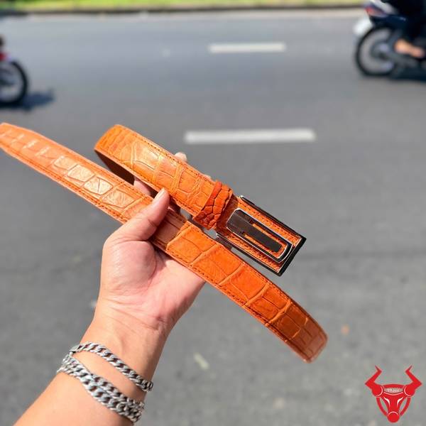 Thắt lưng da cá sấu TSK131-A dây liền thời trang cao cấp