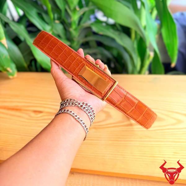 Thắt lưng da cá sấu Thái Lan TSK131-B tinh tế sang trọng