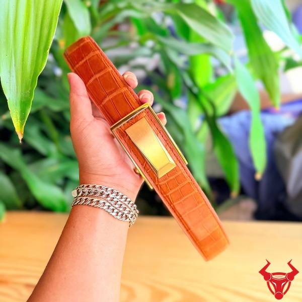 Thắt lưng da cá sấu TSK131-B dây liền thời trang cao cấp