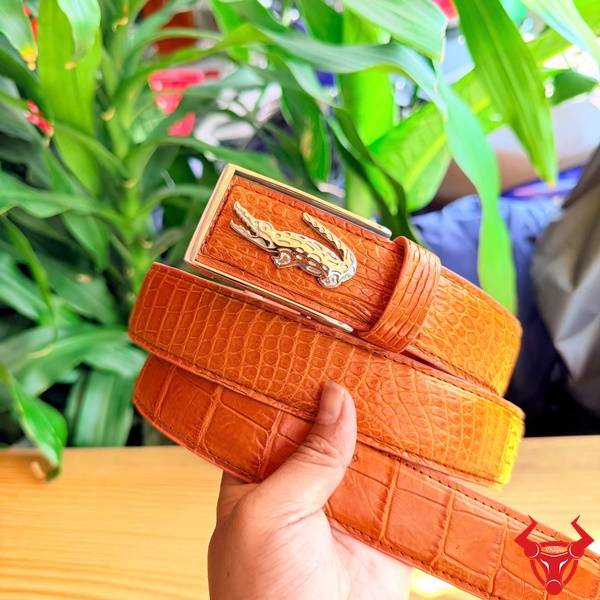 Thắt lưng da cá sấu TSK135 khóa thép tỳ cao cấp