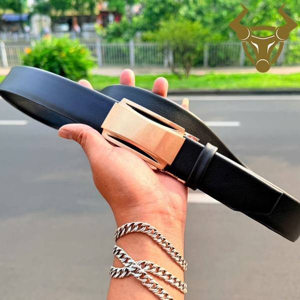 Thắt lưng nam da bò Nappa khóa tự động tiện dụng cao cấp