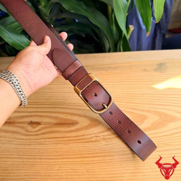 Thắt lưng nam TLK25 da bò veg-tan phong cách hiện đại