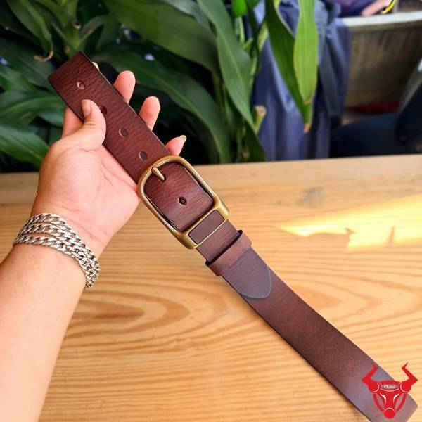 Thắt lưng da bò veg-tan TLK25 bền đẹp đẳng cấp