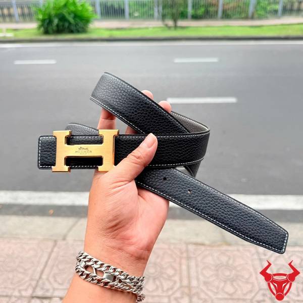 Thắt lưng nam TLK16 da bò Togo Ý khoá H đồng tinh tế