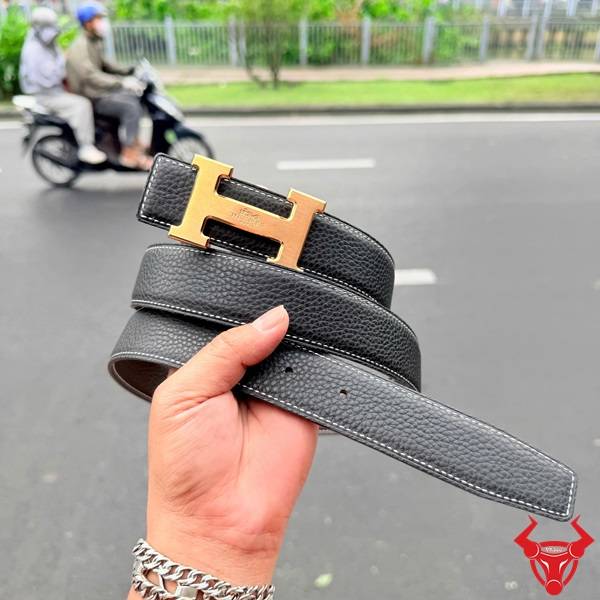 Dây lưng nam TLK16 da Togo Ý khoá H đồng sang trọng