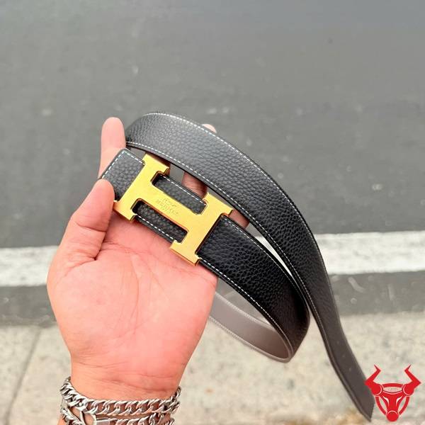 Thắt lưng nam TLK16 da Togo Ý khoá H đồng thời trang cao cấp