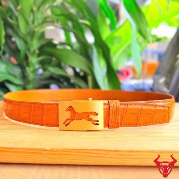 Thắt lưng da cá sấu TSK4 khóa đồng đúc đẳng cấp