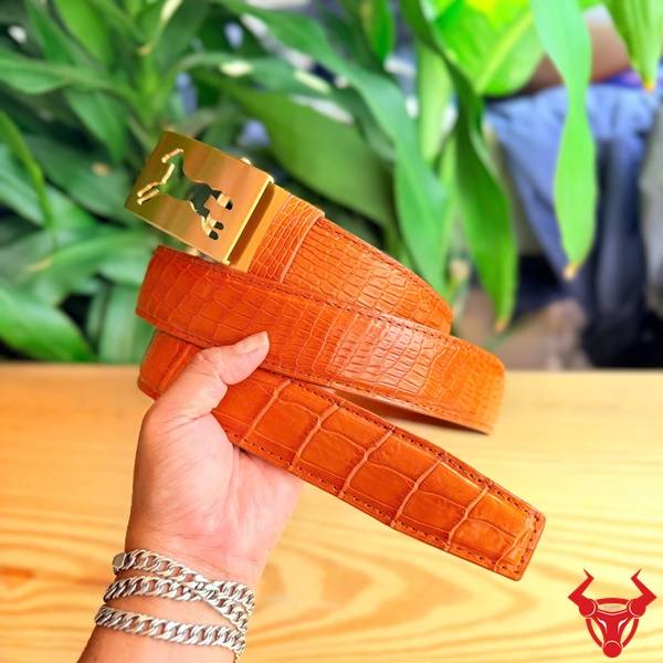 Thắt lưng da cá sấu TSK4 dây liền thời trang cao cấp